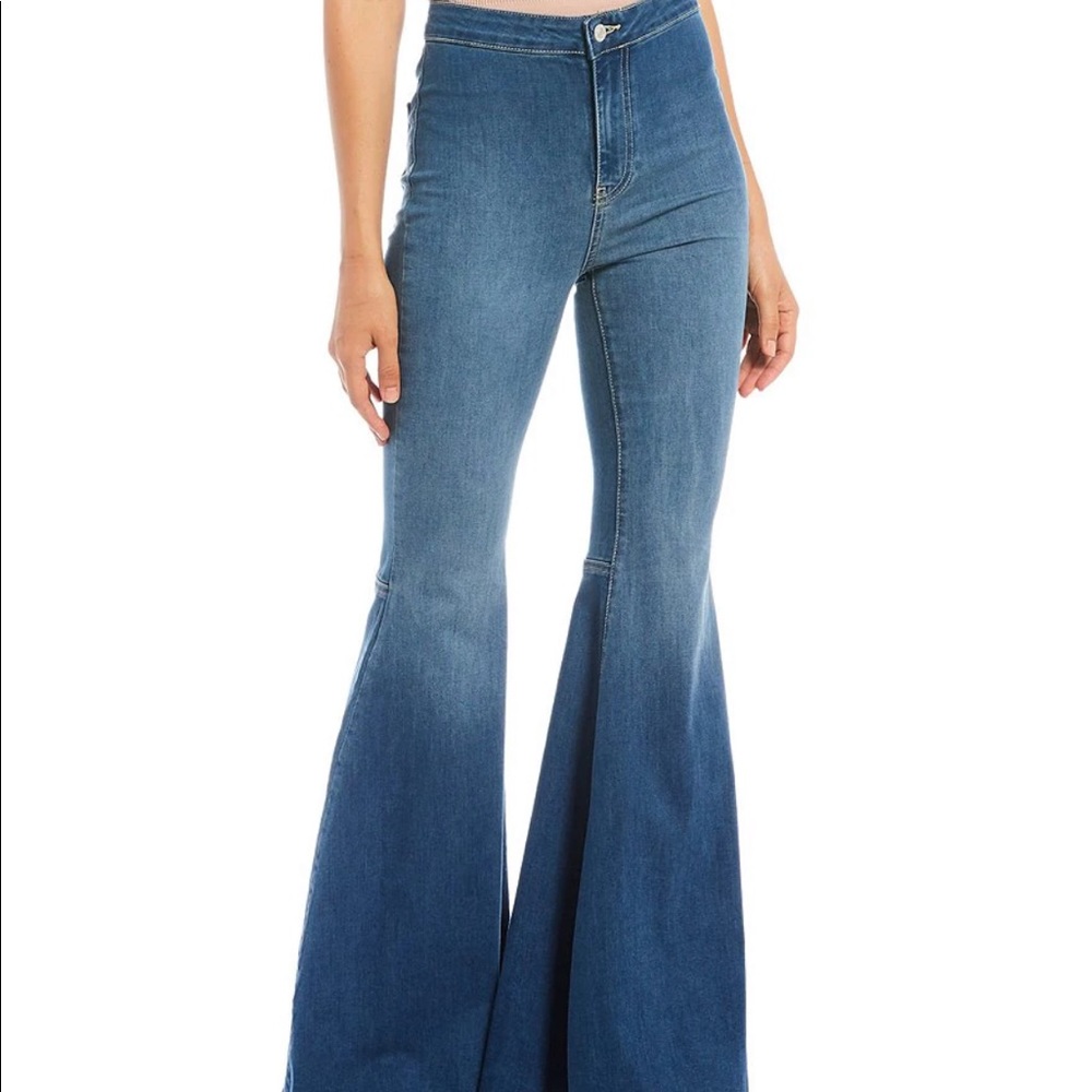 Free People We The Free Just Float On Bell Bottom Flare Jeans 70s Retro inspired